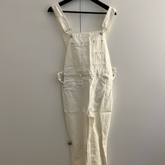 KSUBI CLOSE CALL WOMENS DENIM WHITE JUMPSUIT OVERALLS BRAND NEW - Picture 3 of 4